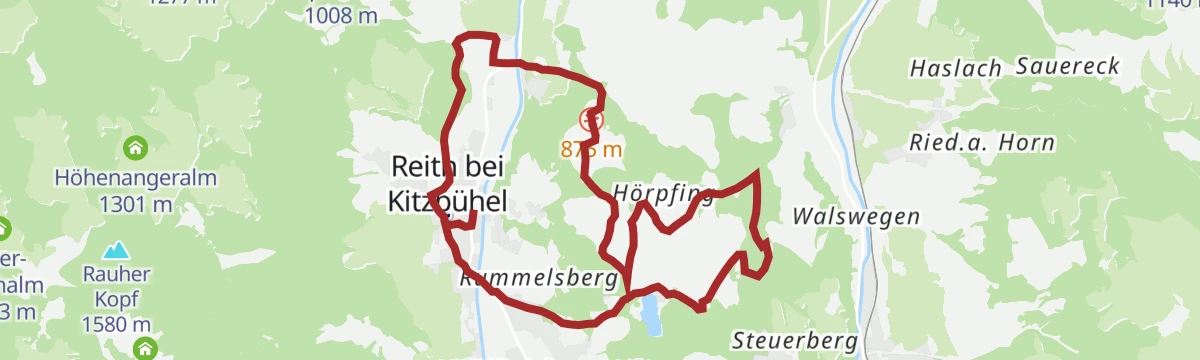 Route map: Bichlach - Das Weiher Paradies